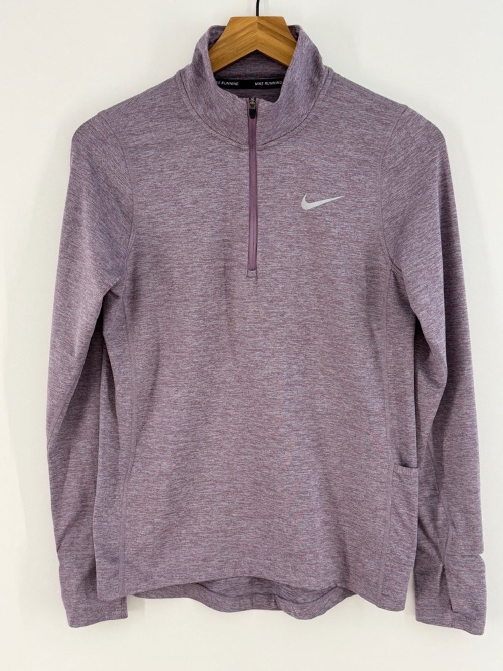 Nike Women's Half-Zip Running Performance Pullover in Heather Purple Size XS